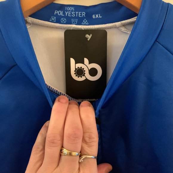 NWT Bicycle booth cycling jersey, size 6xl. pocket in back.elastic waist - Picture 3 of 5